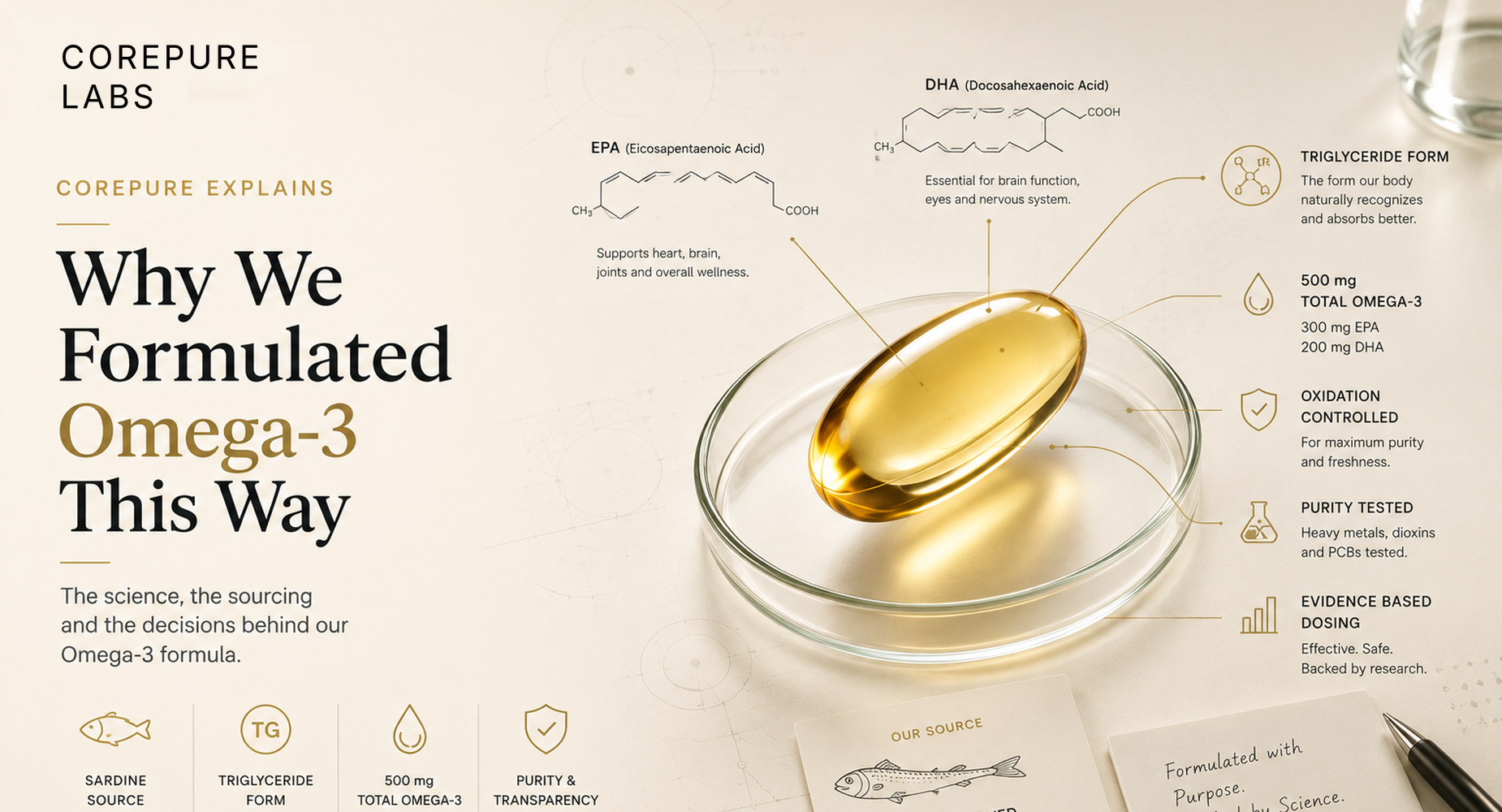 CorePure Omega 3 formulation article cover