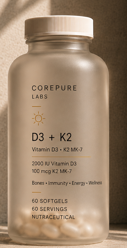 CorePure Labs D3 + K2 bottle
