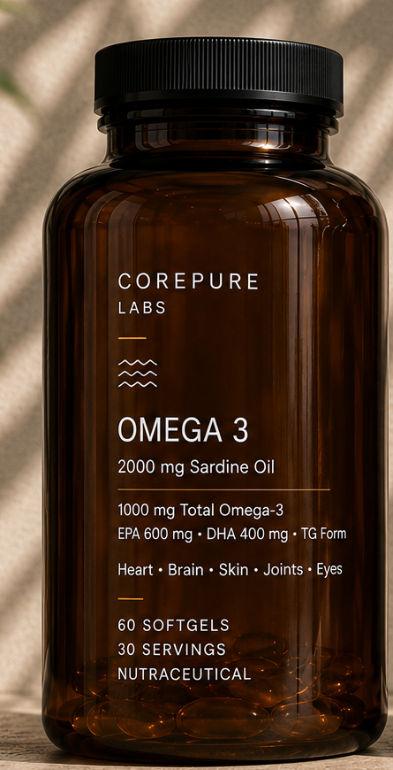 CorePure Labs Omega 3 bottle